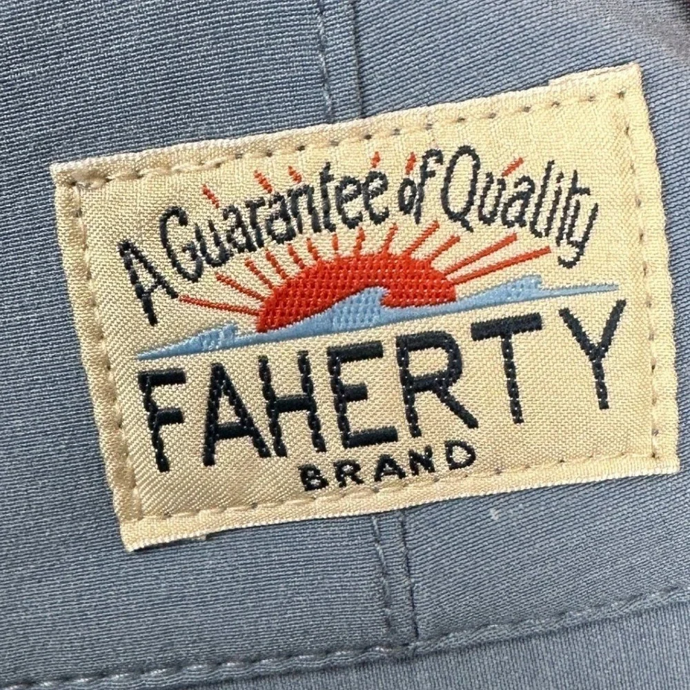 Faherty All Day Shorts Mens 38 Light Blue Hybrid Stretch Quick Dry Flat Front